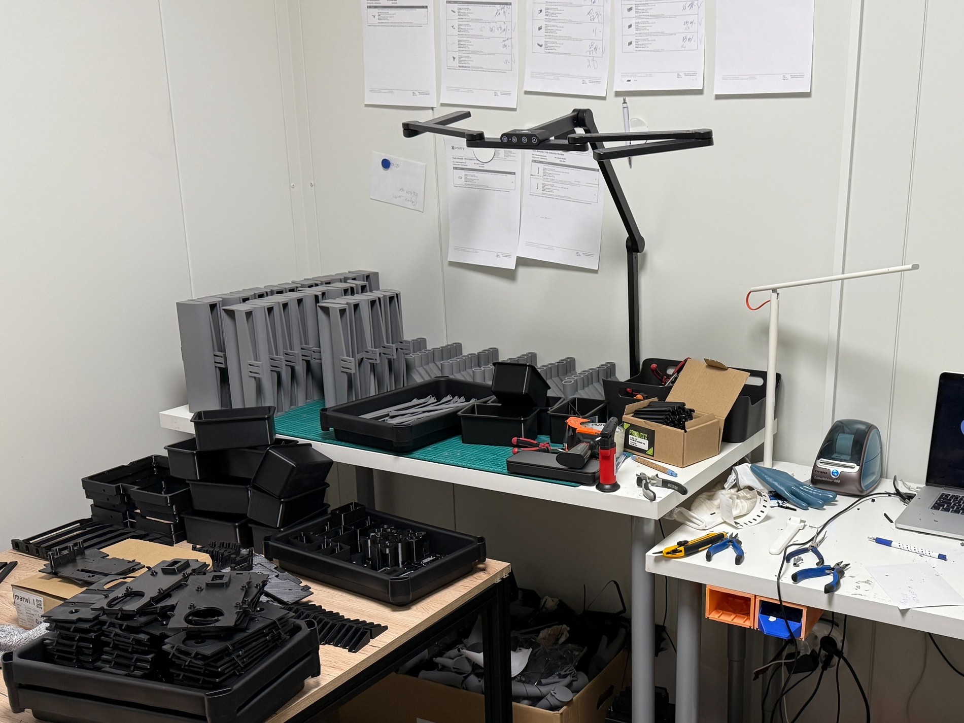 Post-processing and part preparation area